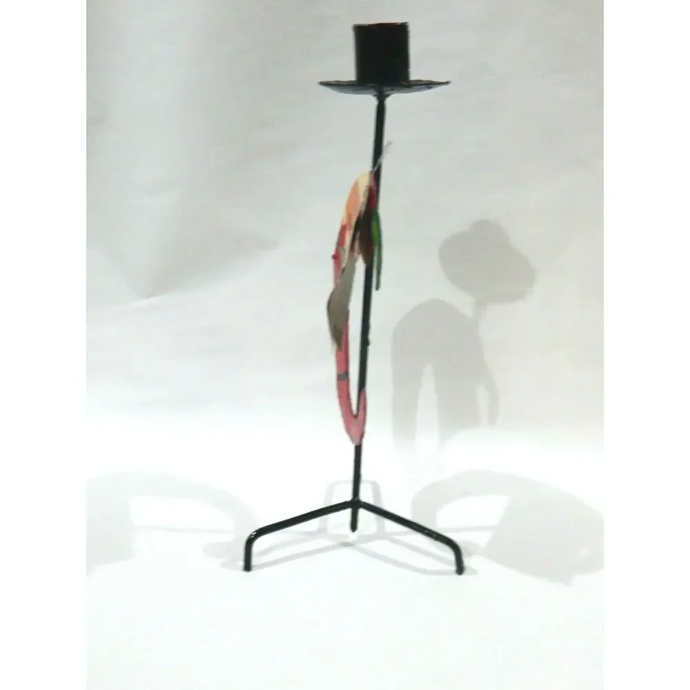Mrs Clause Venture Products Artisan Metal Sculpture Candle Holder Chili Pepper